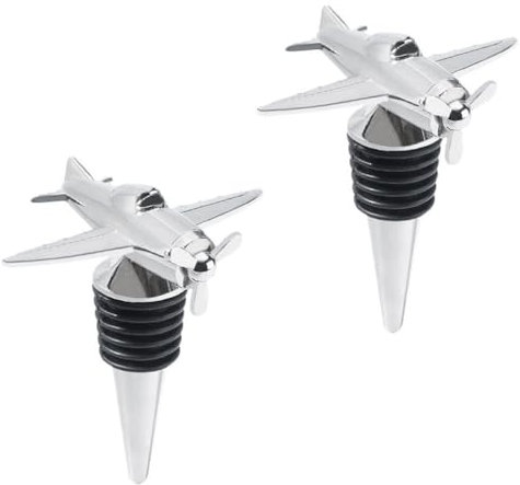 DECHOUS Metal Wine Bottle Stopper, Airplane Novelty Wine Stoppers for Wine Bottle, Reusable Metal Wine Stoppers Bottle Spout Saver for Bar Home Party