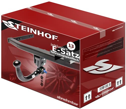 STEINHOF Gancio di traino estraibile compatibile con Peugeot 3008 M II 01.2020- (senza preparazione) + kit elettrico 13-poli specifico