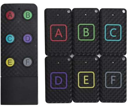 Key Finder, Up to 98ft Working Range Wireless Key Finder Locator with 80dB Loud Sound and 1 Transmitter 6 Receiver Slim Wallet Finder Item Locator for Remote Control, Key, Phone