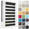 Estika Doppelrollo Klemmfix ohne Bohren, Breite alle 1 cm - 58 cm x 120 cm - Schwarz - Tag und Nacht Duo Rollo, Rollos für Fenster ohne Bohren, Fenster sichtschutz