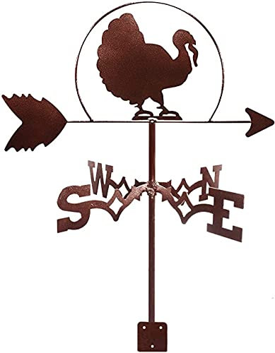 Wetterfahne Türkei Huhn Silhouette Windfahne Windmesser Richtungsanzeige Wetterfahne Ornament Edelstahl Wetterfahne für Garten und Bauernhof Dekoration