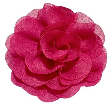 85mm Broches Délicates En Forme De Rose En Mousseline De Soie Faites à La Main En Tissu Épingles à Revers Pour Femmes Fête Banquet Robe Costume Vêtements Accessoires Bijoux Cadeaux (rose vif)