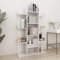 Sufrk Bücherregal Hochglanz-Weiß 86x25,5x140 cm Holzwerkstoff Sideboard Jugendzimmer Möbel