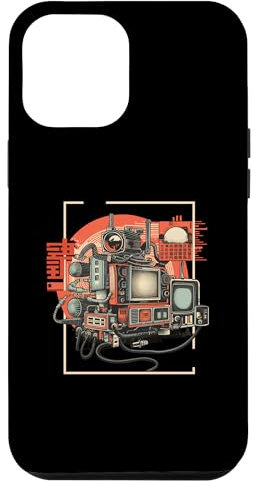 Hülle für iPhone 14 Plus Retro Tech Stack 80er 90er Jahre Nostalgie Analog TV Kameras