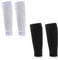 Football Sock Sleeves for Men - 2 Pairs for Adults, Pre-Cut Footless Socks, Fit Perfectly Over Shin Pads (White & Black)