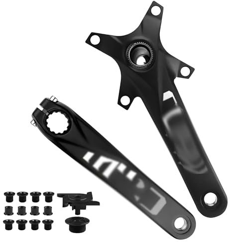 HZXQCVB 170mm Fat Bike Kurbelgarnitur Kompatibel Mit 32T/34T/36T/38T/40T/42T Einzelkettenblatt Schaftlänge 176/792mm Hohle Integrierte Kurbelgarnitur Passend Für Snow/Beach Bike(Crank,176mm)