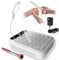 Aedcbaide Nail Dust Collector Nail Salon, Adjustable Suction Power Dust Extractor Nails with LED Light for Acrylic Nail Removal, 1 Reusable Filter & 1 Brush & 2 Nail Files