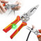 Pinza Elettricista 9 in 1, HOVCEH Spelafili Elettricista con Tester di Tensione, In Lega D'acciaio Pinza Spelafili Elettricista, Pinza Elettricista Multifunzione per Stringere/Tagliare fili e Cavi