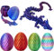 30 CM Oeuf de Dragon Imprimé en 3D, Jouet de Dragon Surprise dans avec Dragon Articulé à L'intérieur, Figurine de Dragon en Cristal Réaliste, Halloween, Noël, Jouet Surprise Enfants (Laser Violet)