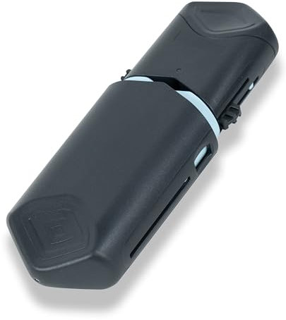 CINIBOX Tablettenteiler – für große & kleine Tabletten – Anthrazit – präzises & einfaches Teilen von Tabletten in 1/2 & 1/4 – BPA-frei & lebensmittelecht – Made in DE