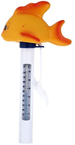 VICASKY Schwimmendes Goldfisch Poolthermometer Für Innen Und Außenpools Präzises Wasserthermometer in Celsius Und Fahrenheit Niedliches Design Für Kinder Für Aquarien Und