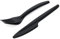 RAGO® 100-teiliges Mehrweg Besteckset I Wiederverwendbares Plastikbesteck aus Kunststoff – 50 Messer, 50 Gabeln I Schwarz, Spülmaschinenfest nach EN 12875-1, Stabil & BPA-frei