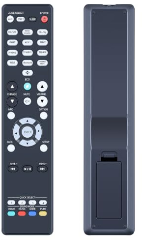 HZIME RC-1244 Ersatzfernbedienung für DENON AV Receiver | Kompatibel mit DENON RC-1244, AVR-S760H und AVR-X1700H 8K Ultra HD AV Receiver. Ersatzfernbedienung für DENON Audio.