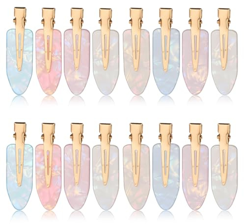 Lot de 16 pinces à cheveux colorées sans plis, sans pli, accessoires pour cheveux pour femmes et filles