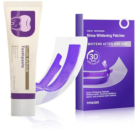 Tooth Refresh Toothpaste,Teeth Strips,Purple Strips,Gentle Toothpaste Tablets