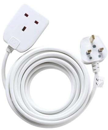 Basic 5m 1 Socket Extension Lead White