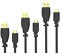 KabelDirekt – Micro USB Kabel – 3x 0,5m (USB 2.0, Ladekabel, Datenkabel, schwarz) – TOP Series