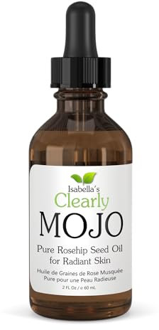 Clearly MOJO, huile de graines de rose musquée biologique, 100% pure, pressée à froid | Sérum hydratant naturel pour le visage, les cheveux et les ongles | Hydrate et rajeunit la peau