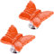 Creatwls Orange Schön Schmetterling Form Keramik Türknopf Retro Ziehgriff Knöpfe Moebelknopf/Moebelknoepfe/Moebelgriffe/Moebelknauf Schublade Griffe Pulls für Küchenmöbel Schrank.-Satz von 2