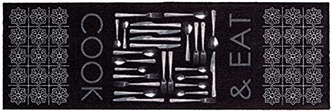 Astra Küchenmatte schwarz Küchenteppich Teppichläufer Küche Läufer Teppich Küchenläufer Wohnraummatte