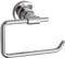 tesa LUUP Toilettenpapierhalter, verchromt - WC-Rollenhalter zur Wandbefestigung ohne Bohren, inkl. Klebelösung - 105mm x 140mm x 75mm