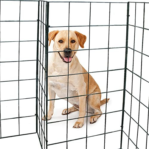 Conka Pets – Outdoor Dog Fence – Wire Garden Barrier for Medium and Large Dogs – 1 Metre High – 10cmx12cm Mesh Stops Dogs from Jumping - Portable, Lightweight and Foldable - Covers 9ft/2.7 Metre Gap