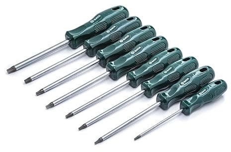 SATA ST09305SJ 8-Piece A-Series Acetate Torx Screwdriver Set with Ergonomic Handles and Durable Strong Alloy Steel Blades