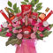 Rosé Wine Bouquet Created Using Yankee Candles and Chocolate