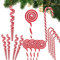 BHGT 12 Stück Weihnachtsbaumschmuck Zuckerstangen Weihnachtsbaum Anhänger Weihnachten mit Weihnachten Lutscher Spirale Ornament aus Acryl Weihnachtsdeko Anhänger Rot Christbaumschmuck