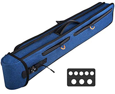 Stichwort Fall, Leicht Tragbar Center Jointed Cue Fachmann Innen Weich Queue-Tasche Zum Schwimmbad Snooker Billard Stichwort Billard Hüllen (Farbe : Blau)