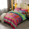Homewish Böhmische Bettbezug-Sets 2 Stücke Exotischer Stil Bettwäsche Coverset Boho Bettwäsche-Set Verblassen Beständig Tagesdecke Set Drucken Mikrofaser Hippie Trösterabdeckung, 135 x 200