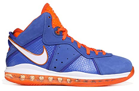 Nike Lebron VIII QS Varsity Royal/White/Orange Blaze Hombre 9.5, Mujer 11 M