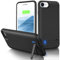 Gladgogo Battery Case for iPhone SE 2020/7/8/6s/6, 6000mAh Portable Charging Case with Kickstand, Rechargeable Backup Charger Cover for iPhone 8 (4.7 inch) - Black
