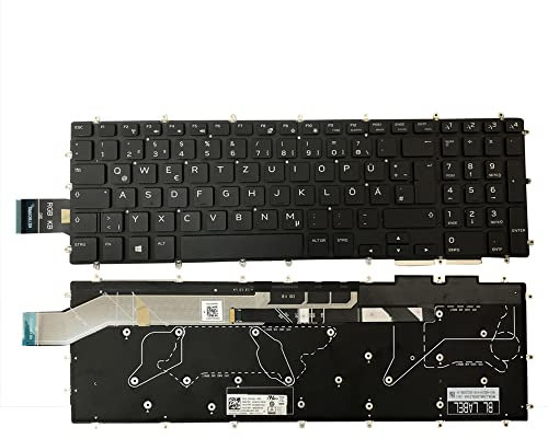 Gintai Ersatztaste Tastatur Deutsch Keyboard QWERTZ für Dell Alien-Ware M15 R1 ALW15M, M17 R1 ALW17M 2019 P79F P79F001 0PNYM0 SN2280BL 0KN4-0D1GR16 SG-95000-2DA 19092300142 Hintergrundbeleuchtung