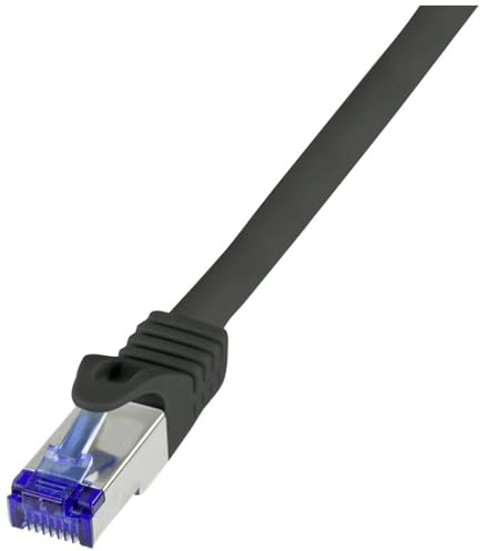 LogiLink C6A043S RJ45 Cat 6a S/FTP 1,5 m Schwarz 1 St.