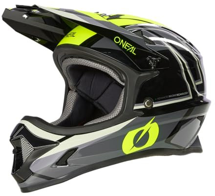 O'NEAL | Mountainbike-Helm | Kinder | MTB Downhill | ABS Schale, Lüftungsöffnungen für optimale Belüftung & Kühlung, Robustes ABS | Sonus Youth Helmet Split V.23 | Schwarz Neon-Gelb | M