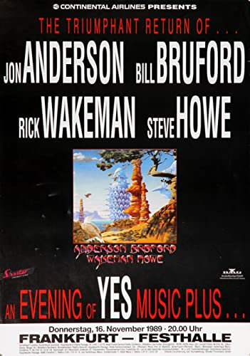 Premium Poster/Plakat | DIN A1 | Wanddeko | Live Konzert Veranstaltung » YES - The Triumphant Return of? - An Evening of YES Music Plus?, Frankfurt 1989 «