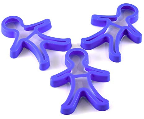 Cookie/Dough Cutters | Strong Plastic - Easy Clean | Gingerbread Man | Pack of 3