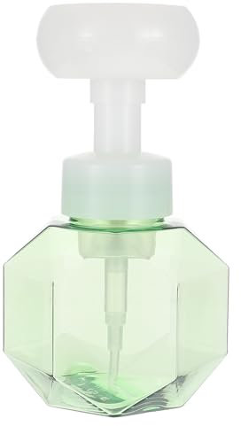 Alipis Foaming Soap Dispenser, Flower Shaped Foam Pump Bottle, Refillable Empty Hand Soap Container Travel Foam Liquid Soap Storage Bottle for Lotion, Shower, Facial Cleanser (Green)