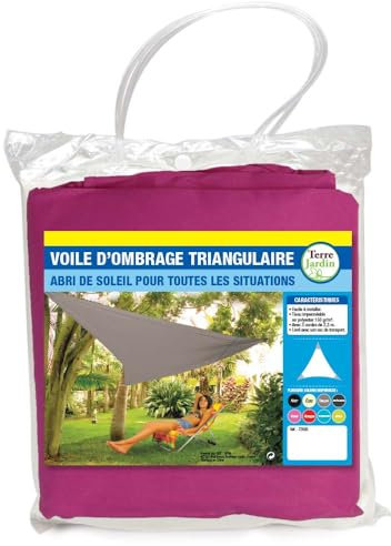 Voile d'ombrage Triangulaire - 3.6 mètres - Rose