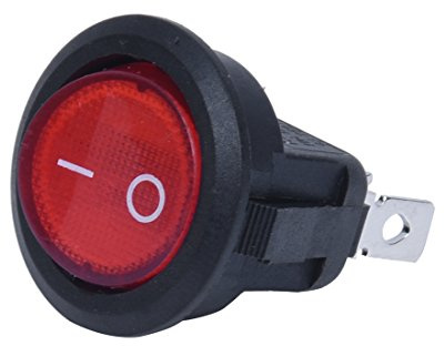 Bahderaus Interruttore a bilanciere bipolare ON OFF rosso a 3 pin da 220 V