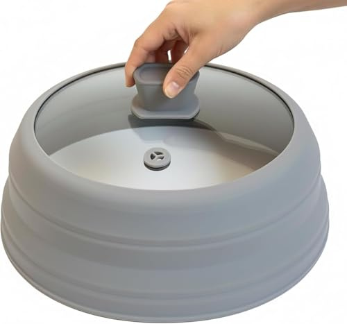 Mikrowellen Abdeckung 30cm, Mikrowelle Abdeckung Glas, 1 Dampf-Öffnungen