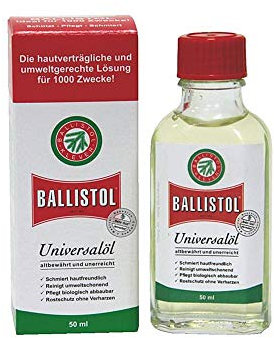 Eva Shop Ballistol Universalöl in verschiedenen Größen zur Fahrzeugpflege, Fahrradpflege, Waffenöl zur Waffenpflege, Tierpflege, Lederpflege, im Garten, Haushalt, Handwerk UVM (50 ml Flasche)