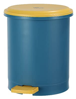 Poubelle Salle de Bain Poubelle à pas ronde 12L, poubelle en plastique, poubelle en plastique, poubelle intérieure amovible, poubelles ménagères, poubelles avec pédale de pile, bureau de cuisine Poube