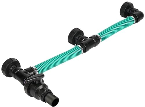 REKUBIK IBC Adapter S100x8-3 IBC nebeneinander Tankverbindung Schlauch Größe 50mm (2)