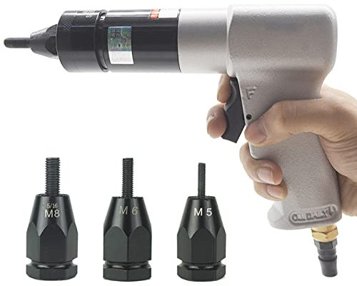 Pneumatische Nietpistole, Nietmutternpistole Nietwerkzeug Automatische Nietpistole Druckluft Werkzeug Geeignet Für Alle Arten Von Metallplatten, Rohren Und Anderen Nieten,M5 M6 M8