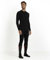 FALKE Herren Baselayer-Shirt Wool-Tech Round Neck M L/s Sh Wolle Funktionsmaterial schnelltrocknend 1 Stück, Schwarz Black 3000, XL