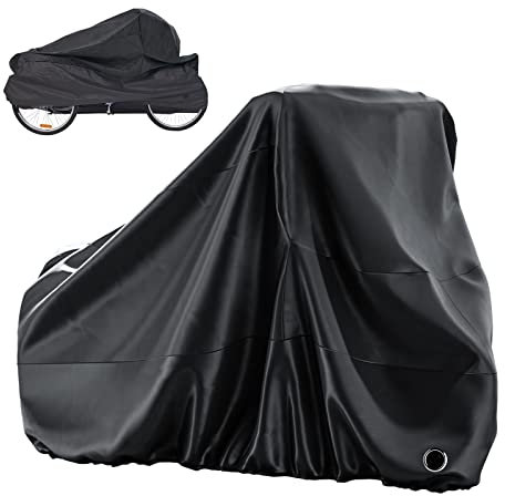 MOPHOTO Bike Cover Adult Tricycle Cover for Outdoor Bicycle Storage, Heavy Duty Waterproof Cover for Tricycle Trike Bikes