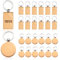 Nizirioo 24 Pièces Porte-Clés En Bois, Bricolage Vierge Porte Clés Bois Brut, Porte Clef Personnalisable Porte Clef Personnalisé Pour La Peinture, La Décoration, Les Cadeaux (Rond Et Rectangulaire)
