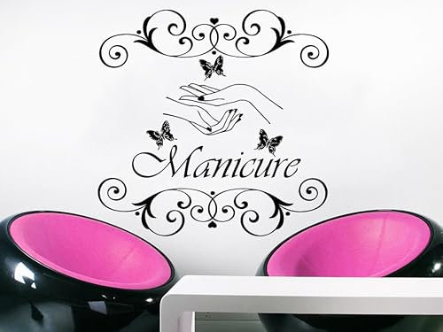 Nail Shop Henna Vine Decoration Carved Glass Window Sticker 73x75cm